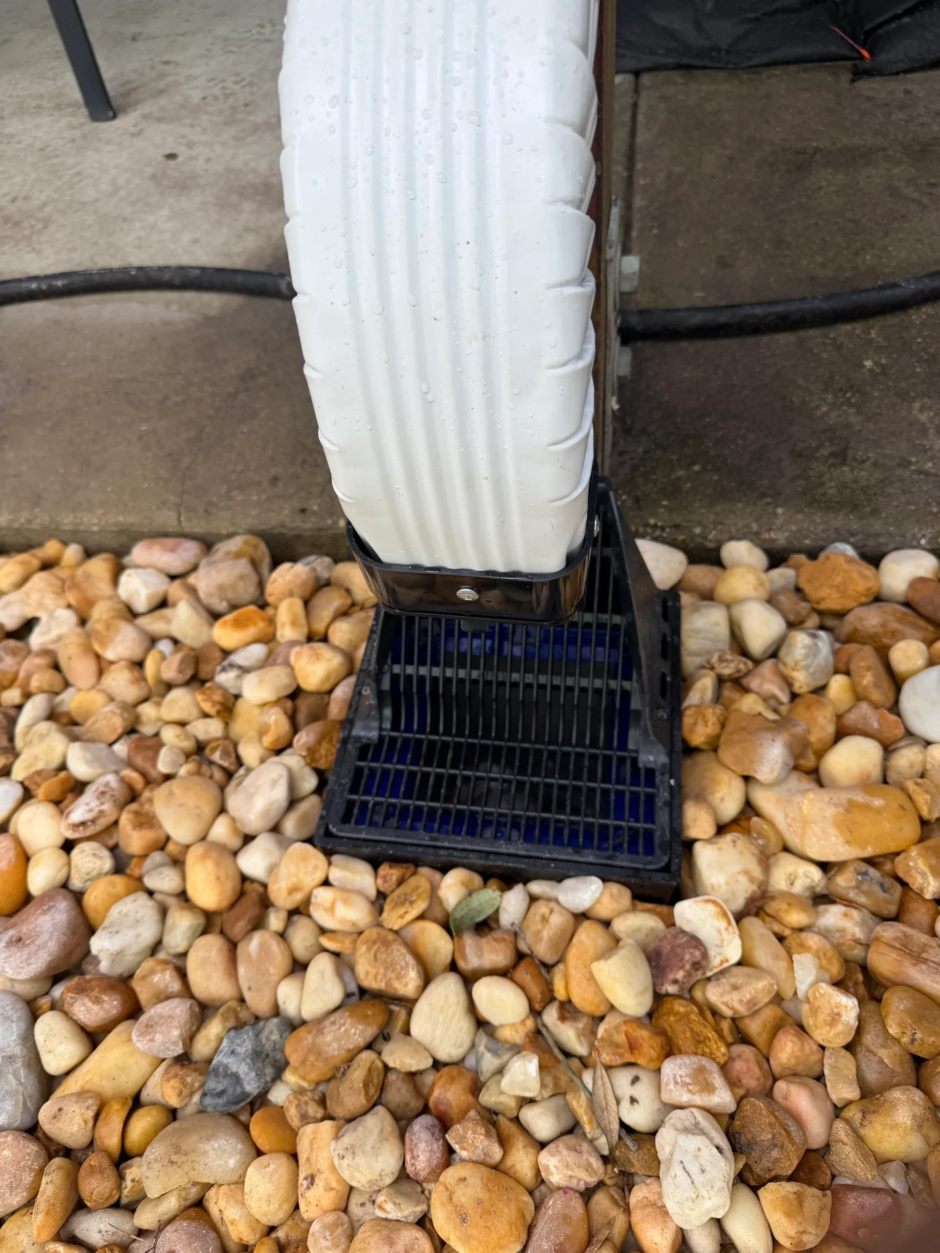 close up french drain